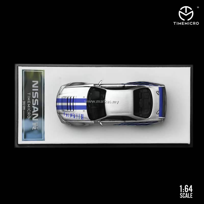 (PO) TIME MICRO 1/64 NISSAN GTR34 SILVER FAST AND FURIOUS TRIBUTE TO