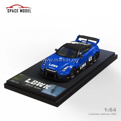 (PO) SPACE MODEL 1/64 NISSAN GTR R35 LBWK BLUE