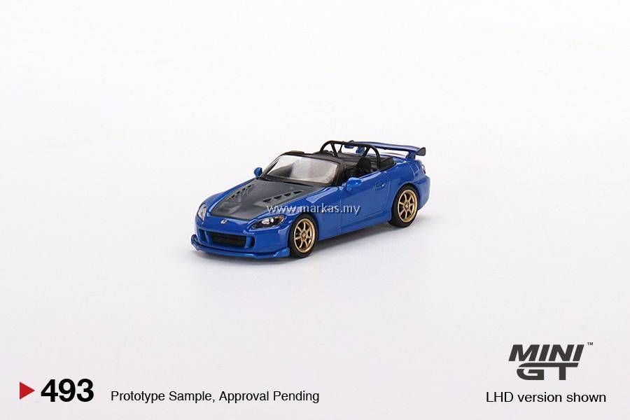 MINI GT 1/64 #493 HONDA S2000 (AP2) MUGEN MONTE CARLO BLUE PEARL