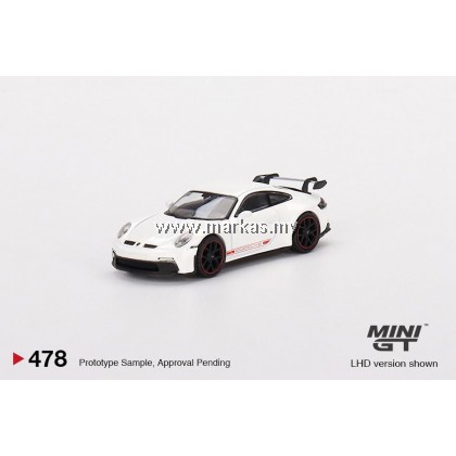 MINI GT 1/64 #478 PORSCHE 911 992 GT3 WHITE
