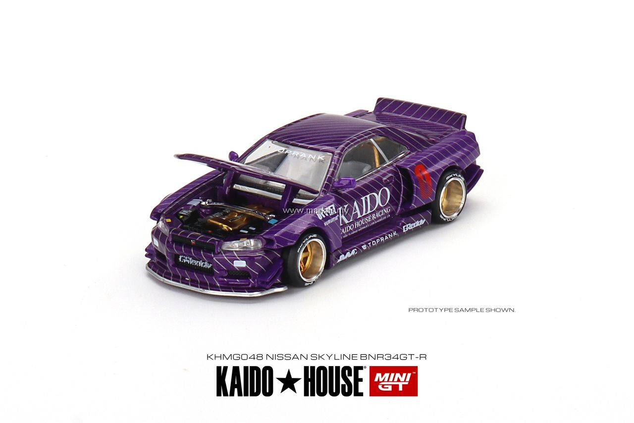 Mini GT 125 Nissan Skyline R34 KAIDO HOUSE Malaysia LTD EDN
