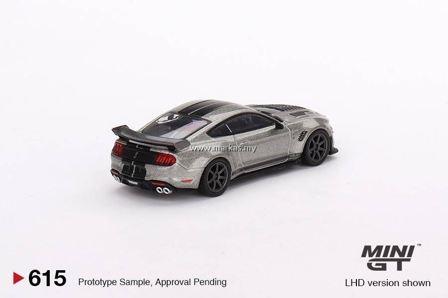 (PO) MINI GT 1/64 615 FORD MUSTANG SHELBY GT500 SE WIDEBODY PEPPER GRAY METALLIC