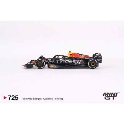 (PO) MINI GT 1/64 #725 ORACLE RED BULL RACING RB19 #11 SERGIO PEREZ 2023 F1 2023 SAUDI ARABIAN GP WINNER