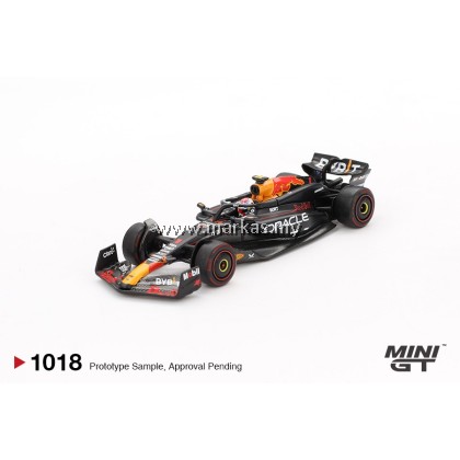 (PO) MINI GT 1/64 #1018 ORACLE RED BULL RACING RB20 #1 MAX VERSTAPPEN 2024 F1 2024 BAHRAIN GP WINNER