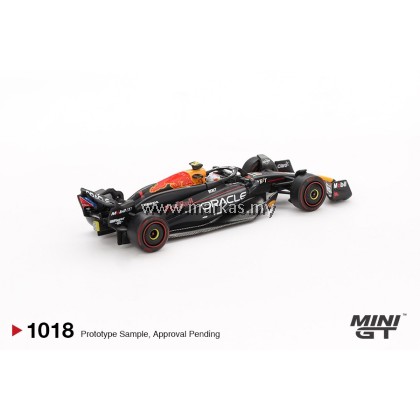 (PO) MINI GT 1/64 #1018 ORACLE RED BULL RACING RB20 #1 MAX VERSTAPPEN 2024 F1 2024 BAHRAIN GP WINNER