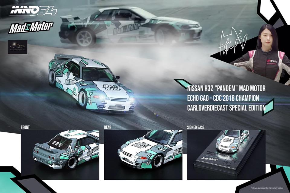 1/64 INNO64　NISSAN R32　PANDEM　MADMOTOR INNO64 1/64 NISSAN SKYLINE GTR R32 PANDEM MAD MOTOR ECHO GAO