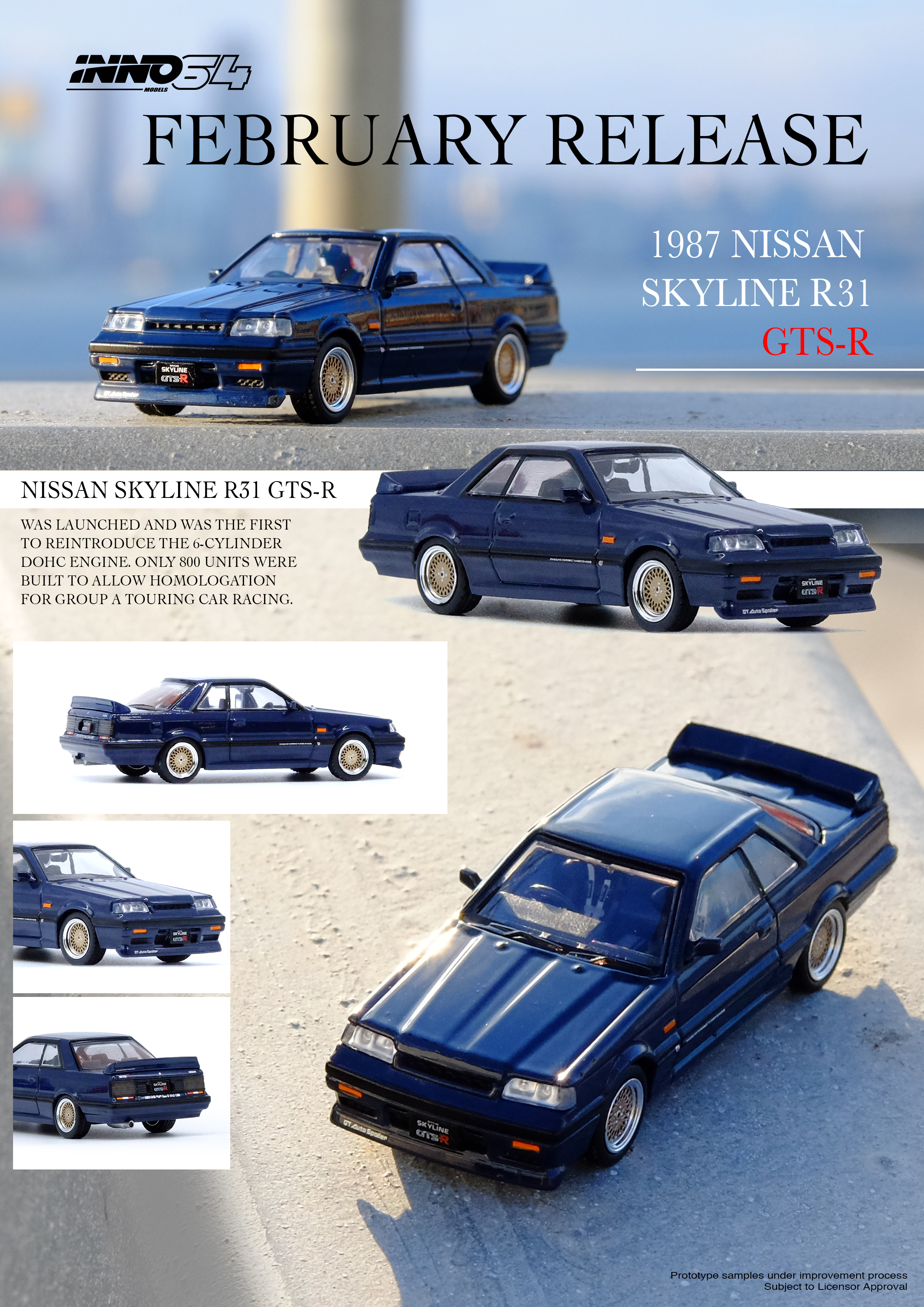 GTS-R31 R30 INNO64 セット スカイライン INNO MODELS INNO64 1/64 1987 NISSAN SKYLINE R31 GTS-R DARK BLUE