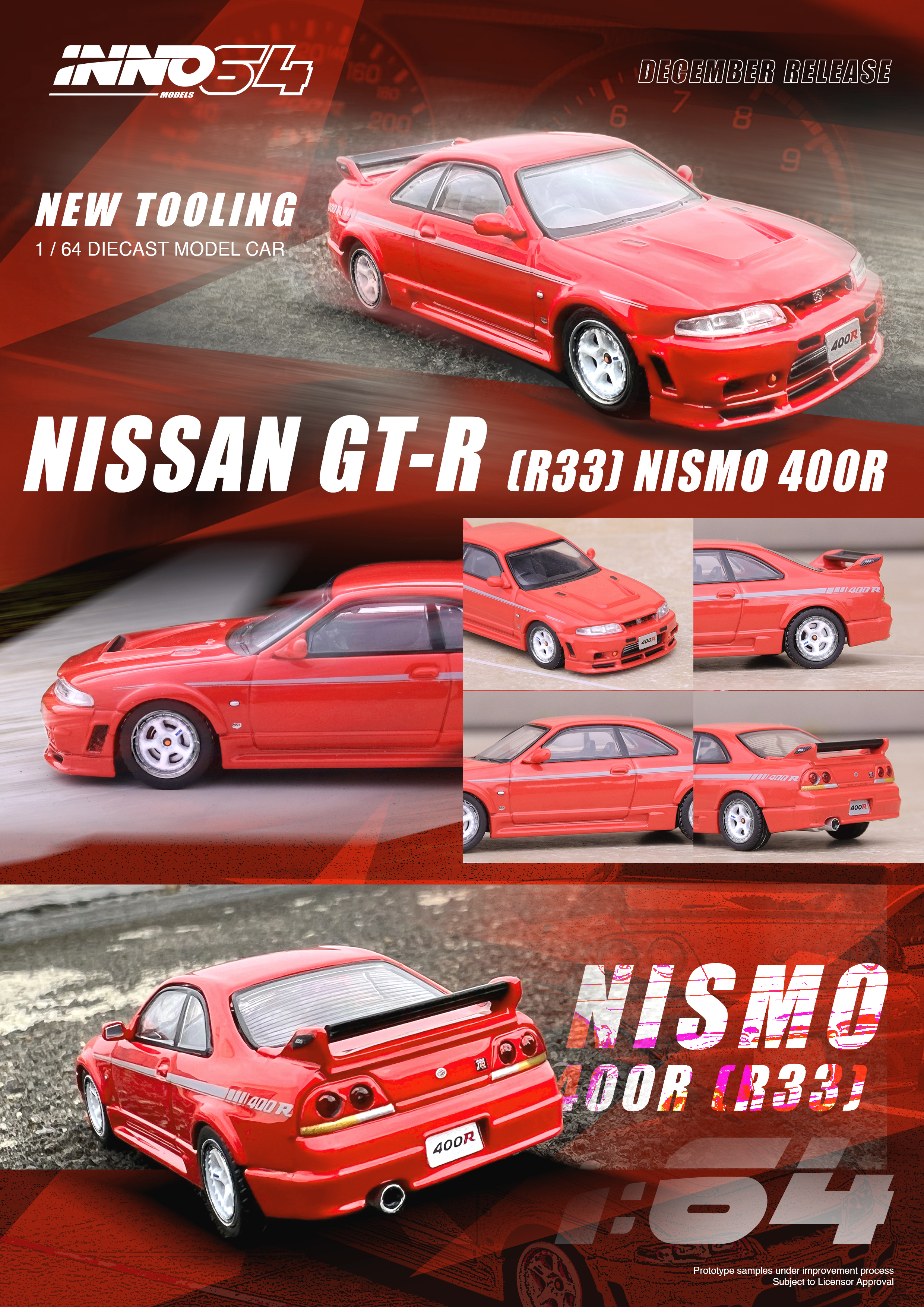 INNO MODELS INNO64 1/64 NISSAN SKYLINE GT-R R33 NISMO 400R SUPER